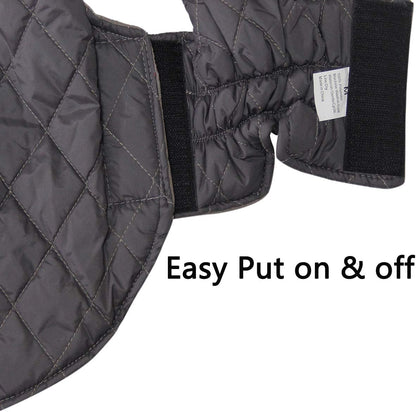 Reversible Waterproof Dog Coat for Small Breeds - Warm Winter Jacket in Grey, Size S