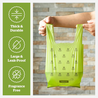 Pogi's Premium Dog Waste Bags with Handles – Extra-Thick, Leak-Proof, Large, Unscented, 900-Count