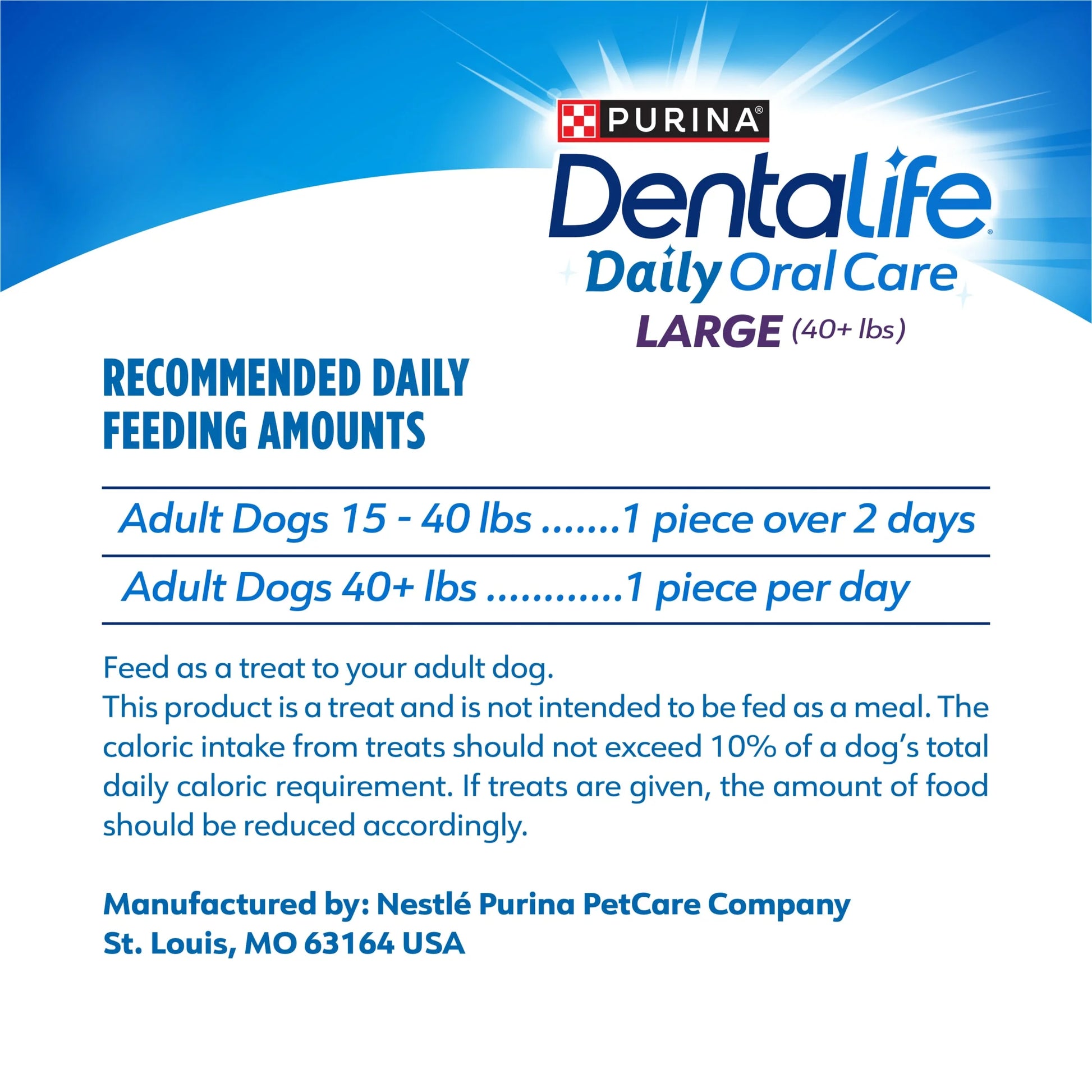 Purina Daily Oral Care Large Dog Dental Treats with Chicken, 20.7 oz (18 Count)
