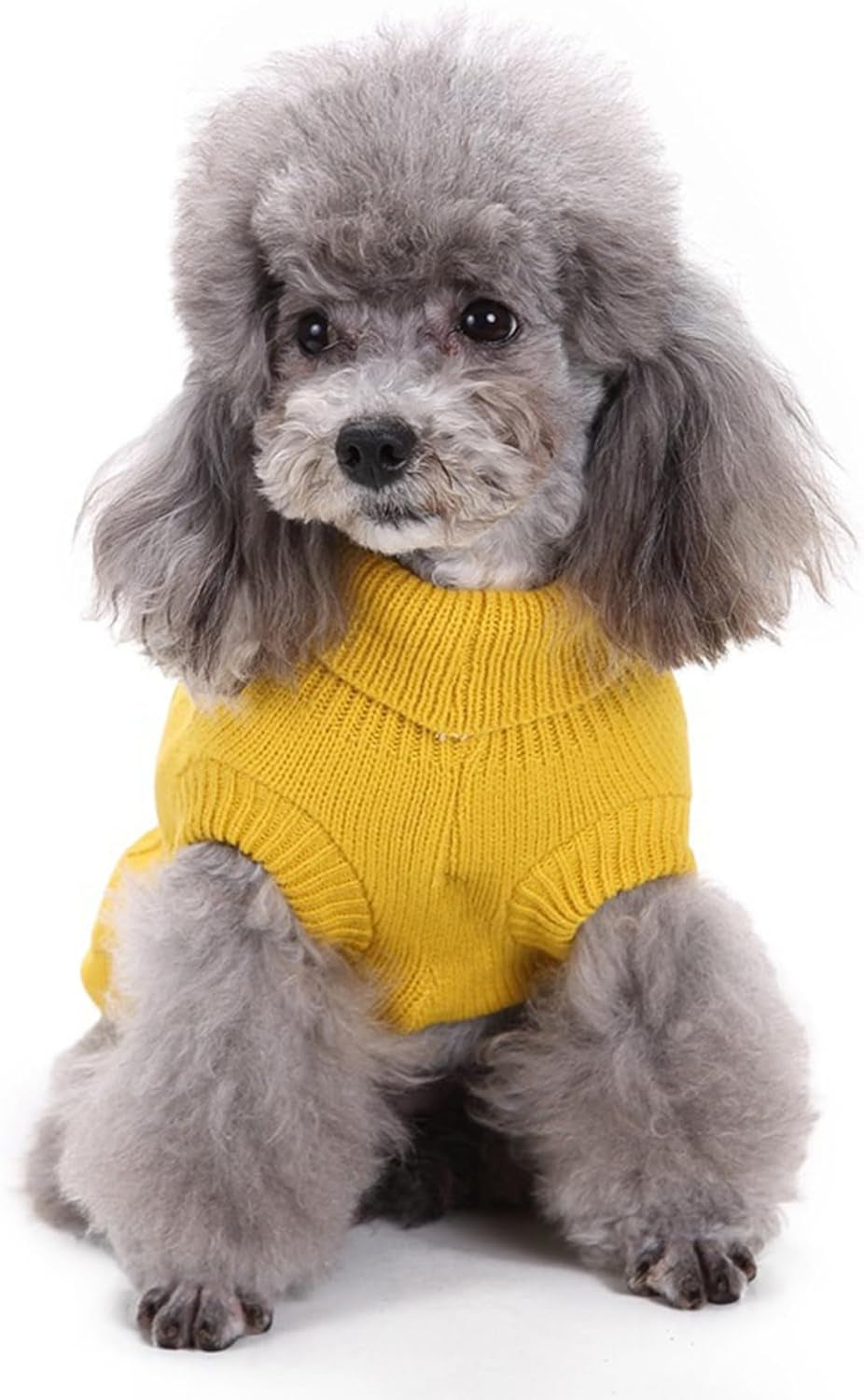 Knitted Winter Sweater for Small Dogs and Cats - Yellow