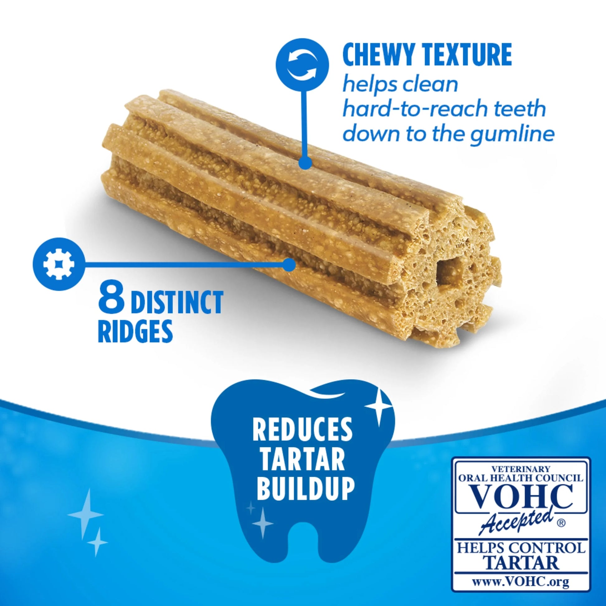 Purina Daily Oral Care Large Dog Dental Treats with Chicken, 20.7 oz (18 Count)